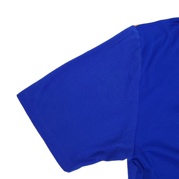 C-Buk Cutter Buck Polo Golf Shirt Mens Size XXL Top Short Sleeve Blue Gold - Picture 9 of 12